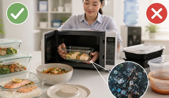 Thói quen hâm nóng đồ ăn bằng hộp nhựa có thể khiến bạn phơi nhiễm vi nhựa