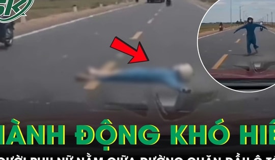 Người phụ nữ lao ra nằm giữa đường, chặn đầu ô tô gây xôn xao dư luận