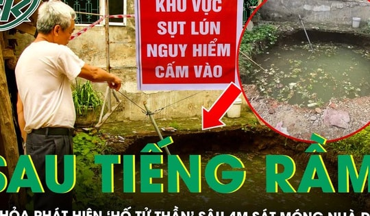 Nghe tiếng nổ lớn giữa trưa, phát hiện ‘hố tử thần’ sâu 4m sát móng nhà dân ở Thái Nguyên