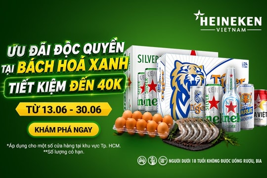 Cách nhận ưu đãi mua bia tặng quà và tiết kiệm 40.000 đồng tại Bách hóa XANH