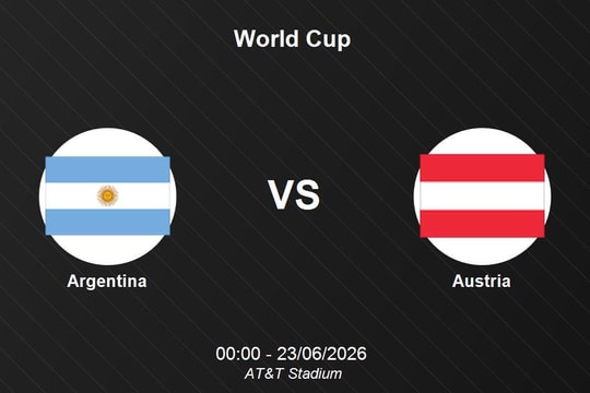 Trực tiếp Argentina vs Áo: Hết hiệp 1, Argentina dẫn 1-0