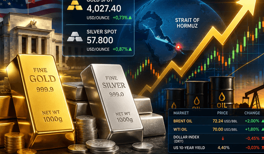Giá vàng thế giới sáng 26/6 trở lại mức 4.000 USD