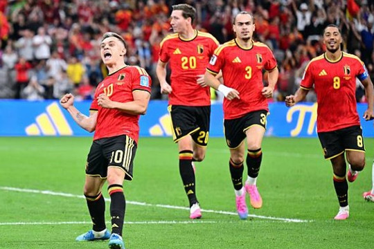 Bỉ hủy diệt New Zealand 5-1 để chiếm ngôi đầu bảng G World Cup 2026