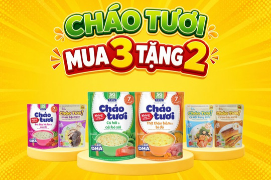 Cách săn deal cháo tươi Cây Thị và SG Food Mua 3 Tặng 2 tại Bách hóa XANH