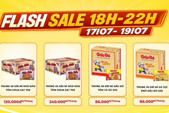 Mẹo săn thùng mì Hảo Hảo và Gấu Đỏ giảm giá đến 30.000 đồng tại Bách hóa XANH