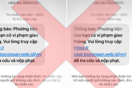 Nhận tin nhắn 'phương tiện của bạn có vi phạm giao thông', đừng vội làm điều này