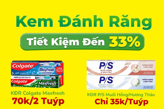 Mẹo săn kem đánh răng Colgate và P/S giá hời chỉ từ 35.000 đồng tại Bách hóa XANH