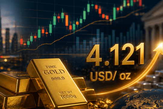 Giá vàng thế giới lấy lại mốc 4.100 USD sáng 27/7
