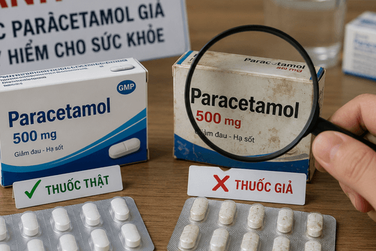 Thuốc hạ sốt, giảm đau paracetamol: Cách nhận biết thuốc thật, thuốc giả