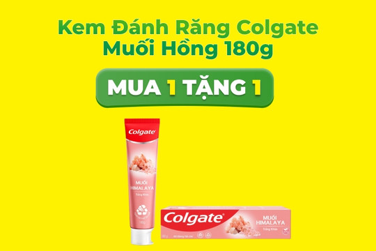 Cách săn ưu đãi mua 1 tặng 1 kem đánh răng Colgate muối Himalaya tại Bách hóa XANH