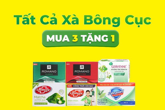 Mẹo săn ưu đãi mua 3 tặng 1 xà bông cục Lifebuoy Romano tại Bách hóa XANH