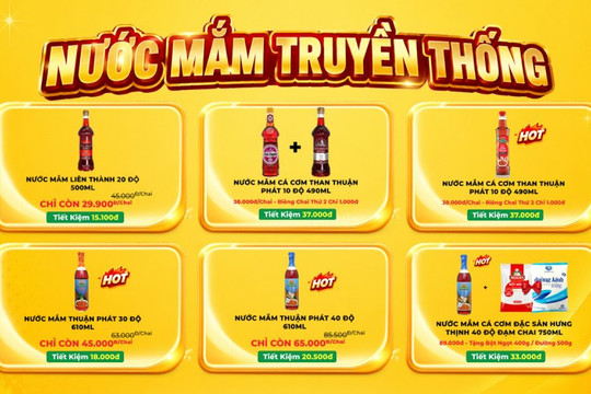 Cách săn deal nước mắm truyền thống giá 1K tại Bách hóa XANH