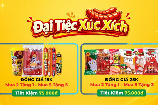 Cách săn ưu đãi đại tiệc xúc xích đồng giá từ 15K mua 5 tặng 5 tại Bách hóa XANH