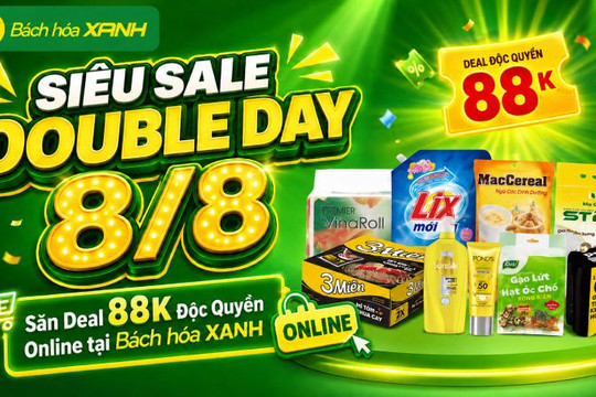 Cách săn deal đồng giá 88K siêu tiết kiệm đợt Double Day 8/8 trên Bách hóa XANH