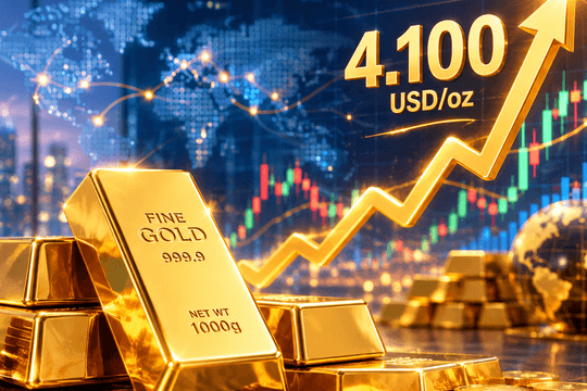 Giá vàng thế giới sáng 11/8 vượt 4.400 USD