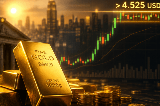 Giá vàng thế giới sáng 21/8 giữ vững mức trên 4.500 USD