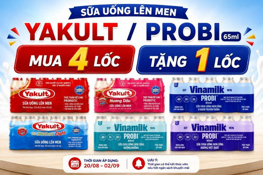 Mẹo săn deal mua 4 tặng 1 sữa chua uống Yakult và Probi giúp tăng đề kháng cho gia đình