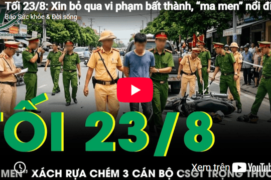 Tối 23/8: Xin bỏ qua vi phạm bất thành, 'ma men' xách rựa chém 3 cán bộ CSGT trọng thương