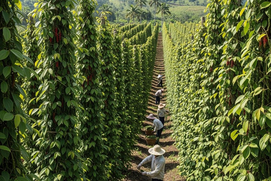 Giá tiêu ngày 29/8 duy trì ở mức cao 138.500 đồng/kg, kim ngạch xuất khẩu vượt 1,17 tỷ USD