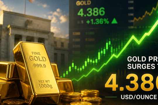 Giá vàng thế giới sáng 3/9 hồi phục