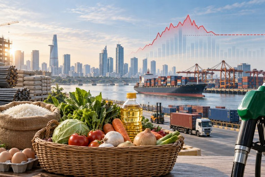 Chỉ số giá tiêu dùng CPI bình quân 8 tháng năm 2026 tăng 4,45%, áp lực điều hành giá dồn về cuối năm