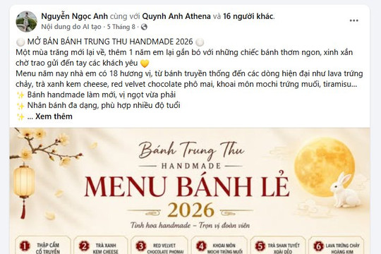 Thị trường bánh trung thu handmade: Lực đẩy từ phân khúc cá nhân hóa và bài toán an toàn