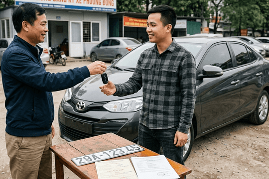 Bán xe có giao luôn giấy tờ và biển số cho người mua không?
