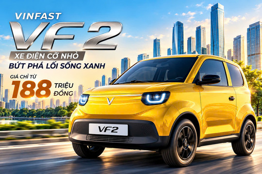 VinFast VF 2 giá 188 triệu đồng: Lựa chọn phù hợp cho nhịp sống đô thị