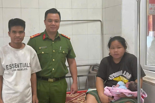 Đại úy công an hỗ trợ sản phụ chuyển dạ đến cơ sở y tế