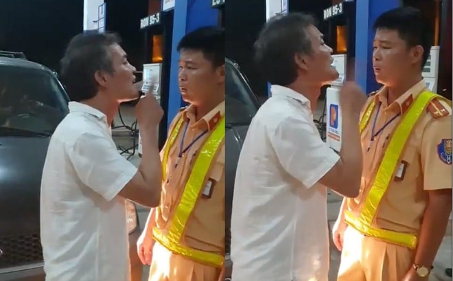 Người đàn ông đi xe biển xanh say xỉn, chửi CSGT khi bị nhắc nhở