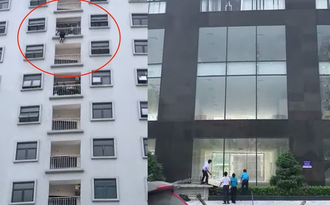Giải cứu người phụ nữ kẹt ở lan can tầng cao chung cư vì nhảy lầu tự tử