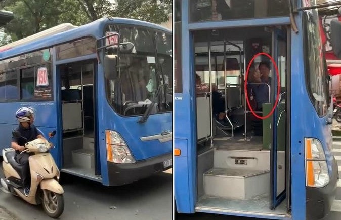 Sa thải tài xế xe buýt ép xe máy, phun nước bọt vào người đi đường