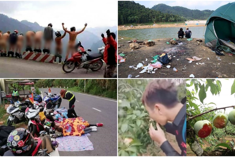 Những hình ảnh xấu của phượt thủ gây mất thiện cảm trong mắt cộng đồng