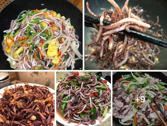 Đầu mực, râu mực giá rẻ bất ngờ được ráo bán tràn lan khắp chợ mạng