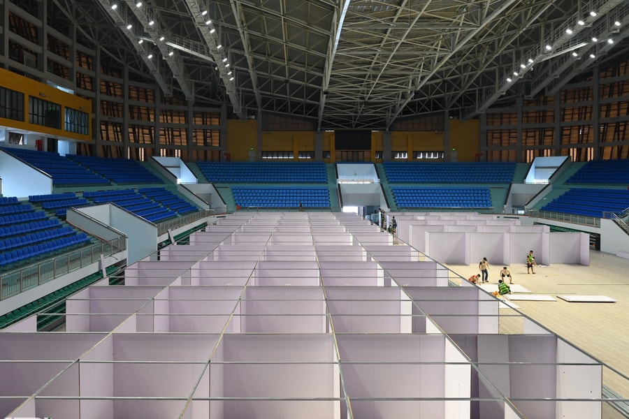 Cận cảnh bệnh viện dã chiến với 620 giường trong Nhà thi đấu Bắc Giang