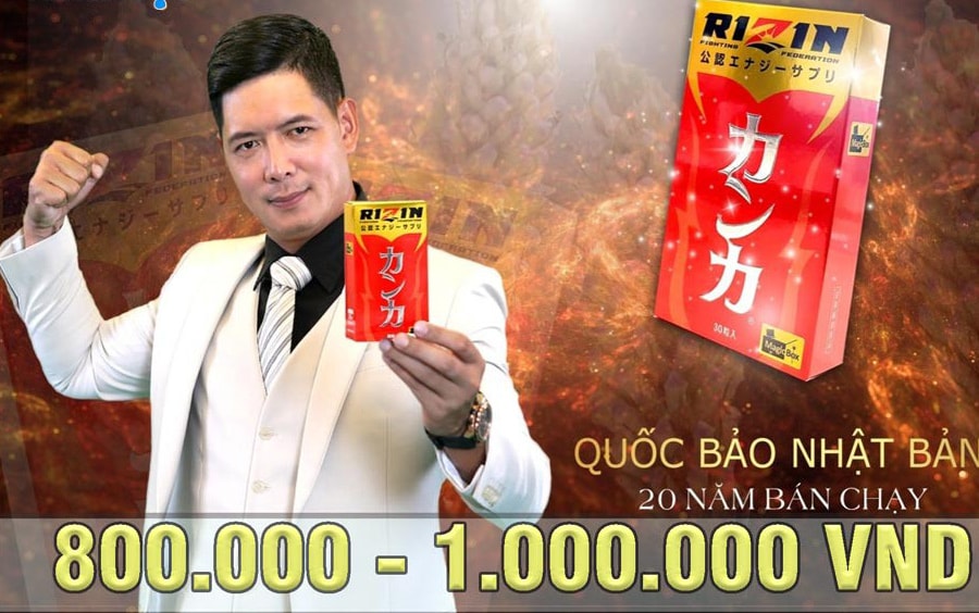 Sản phẩm Rizin quảng cáo sai phép