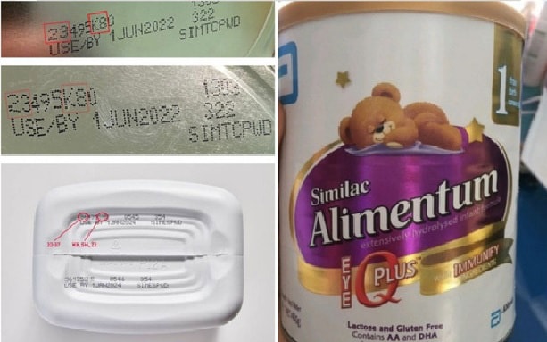 Công ty Abbott thu hồi tự nguyện sản phẩm Similac Alimentum Eye-Q
