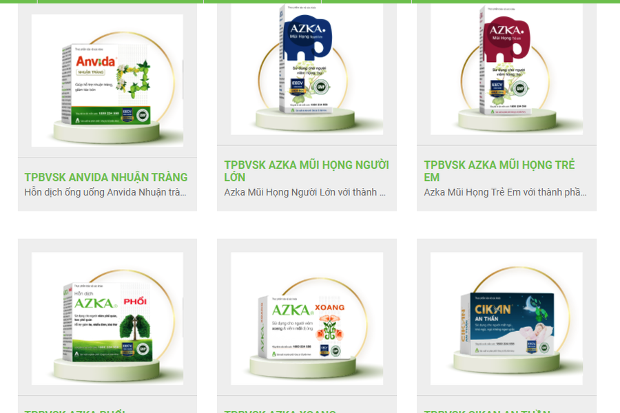 Loạt sản phẩm của Công ty An Vy quảng cáo sai phép