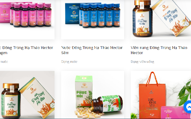 Loạt sản phẩm Đông Trùng Hạ Thảo Hector quảng cáo sai phép