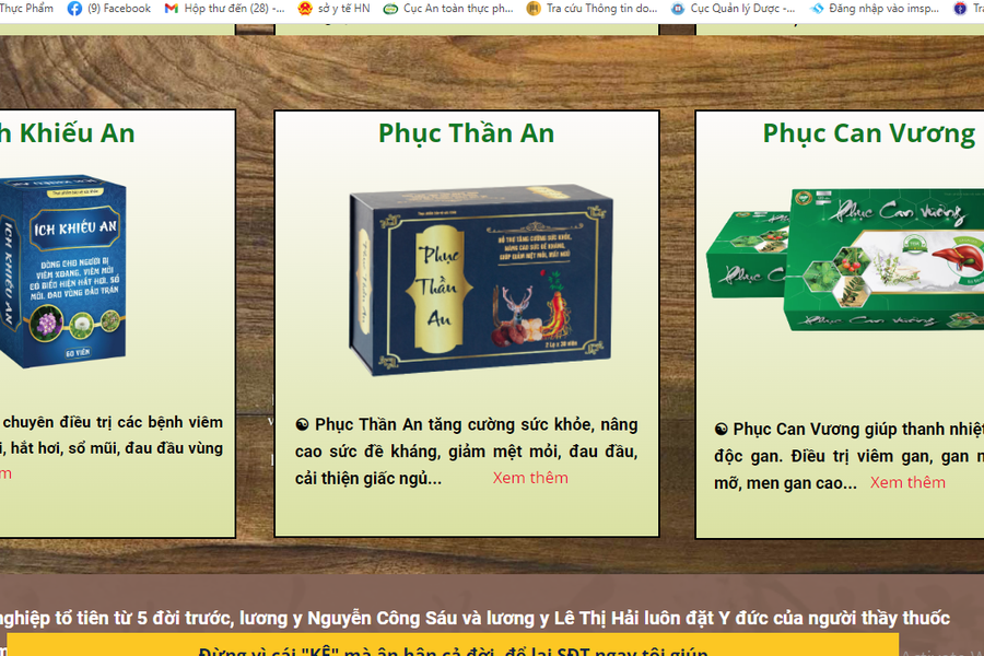 Loạt sản phẩm của Công ty Dược Nam An quảng cáo lừa dối người tiêu dùng?