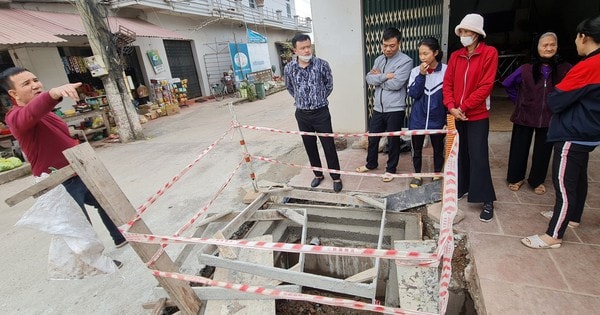 Hiện trường vụ bé gái 3 tuổi rơi xuống cống thoát nước ở Bắc Giang