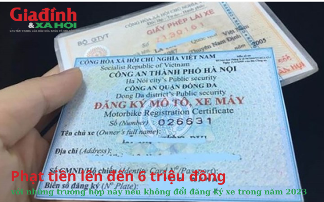 Phạt tiền lên đến 6 triệu đồng với những trường hợp này nếu không đổi đăng ký xe trong năm 2023