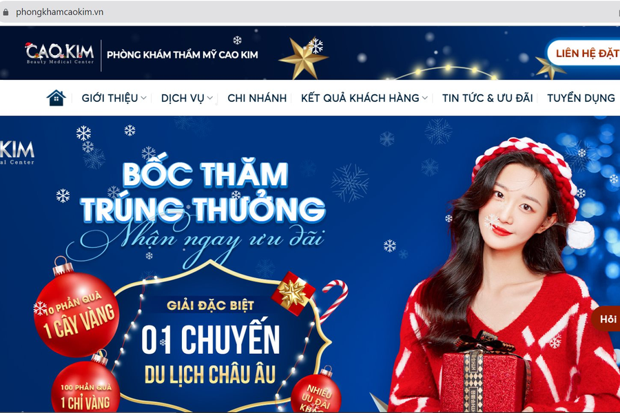 Thẩm mỹ viện Cao Kim bị xử phạt vì quảng cáo sai