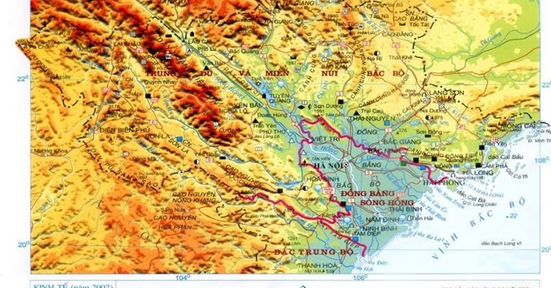 QCVN 75:2023/BTNMT: Yêu cầu kỹ thuật thể hiện nội dung bản đồ địa hình quốc gia tỷ lệ 1:500.000, 1:1.000.000
