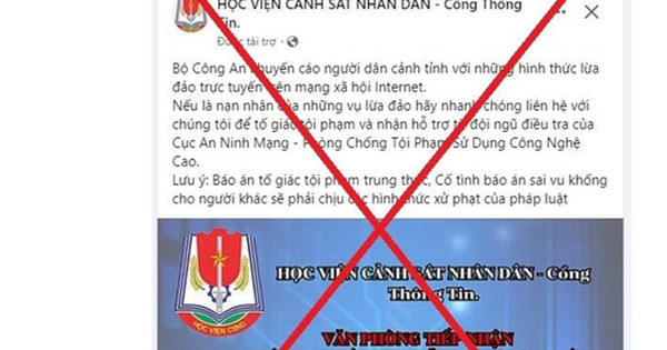 Cảnh báo giả mạo Facebook Học viện Cảnh sát nhân dân hỗ trợ lấy lại tiền lừa đảo