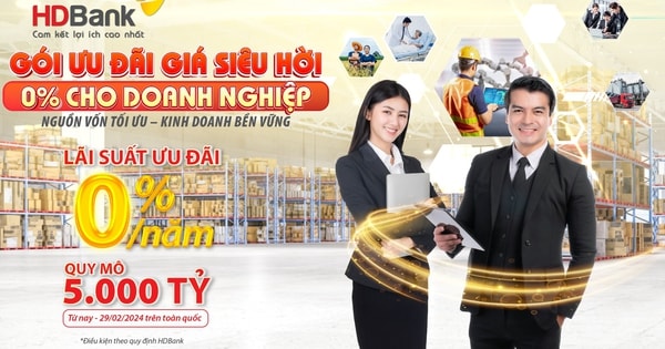 Cùng doanh nghiệp đón Tết, HDBank tung thêm gói tín dụng lãi suất 0%