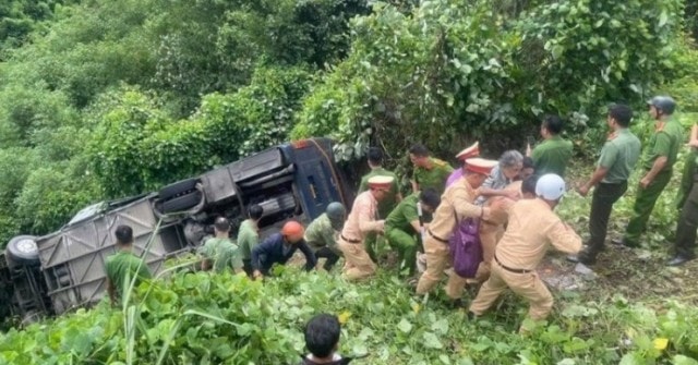 Thông tin mới vụ xe khách lao xuống vực khiến nhiều người bị thương