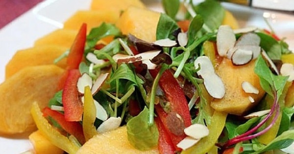 Bất ngờ với những món ngon bổ dưỡng mix với quả hồng giòn, cách làm hồng giòn hết sạch vị chát