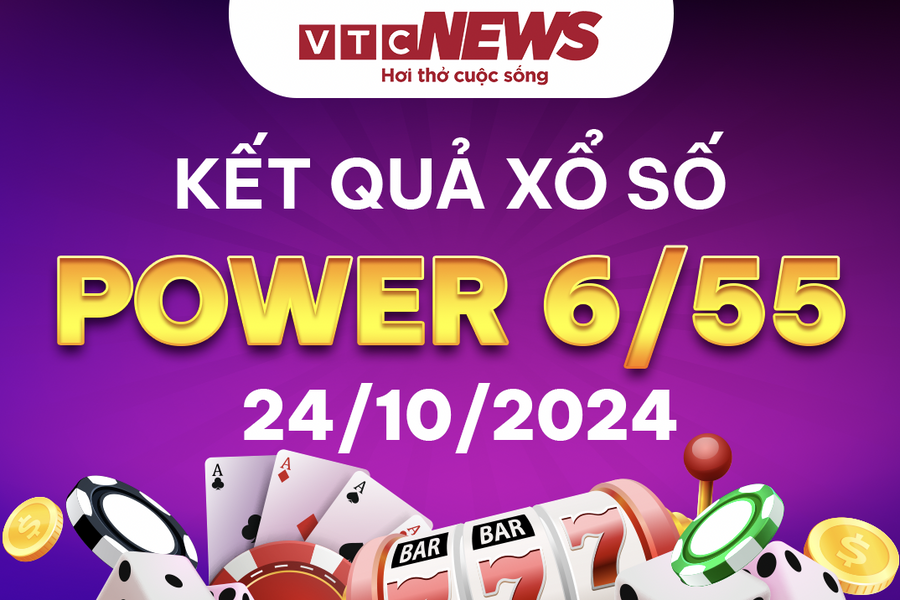 Vietlott 24/10 - Kết quả xổ số Vietlott hôm nay 24/10/2024 - Xổ số Power 6/55