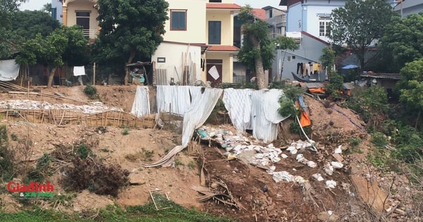 Hà Nội: Sạt lở bờ tả sông Hồng tại huyện Mê Linh làm nứt, đổ tường nhà dân